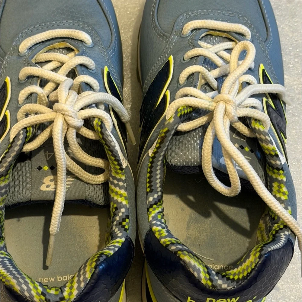 New Balance Blue & Neon Green Sneakers with Neon Yellow Accents for Kids